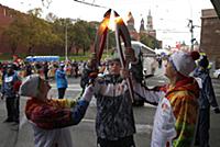 Эстафета Олимпийского огня, Москва, Россия, 7 октя