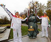 Эстафета Олимпийского огня, Москва, Россия, 7 октя