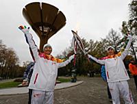 Эстафета Олимпийского огня, Москва, Россия, 7 октя