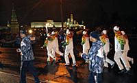 Эстафета Олимпийского огня, Москва, Россия, 8 октя