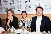 Ксения Собчак, Нюша и Арман Давлетьяров на пресс-з