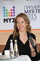 Ксения Собчак на пресс-завтраке с ведущими премии 