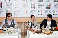 Максим Галкин, Нюша и Арман Давлетьяров на пресс-з