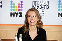 Ксения Собчак на пресс-завтраке с ведущими премии 