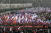 Траурный марш памяти Бориса Немцова. Москва, Росси