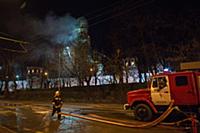 Пожар в Новодевичьем монастыре. Москва, Россия. 16