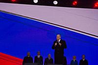 Президент России Владимир Путин. Митинг-концерт по