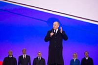 Президент России Владимир Путин. Митинг-концерт по