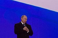 Президент России Владимир Путин. Митинг-концерт по