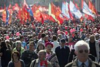 Первомайская демонтрация День весны и труда. Москв