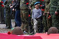 Братское захоронение останков солдат, погибших в В