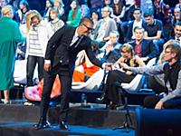 На съёмочной площадке во время прямого эфира проек