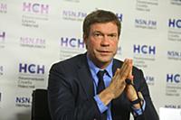 Олег Царев. Пресс-конференция в НСН. Москва, Росси