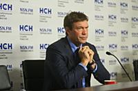 Олег Царев. Пресс-конференция в НСН. Москва, Росси