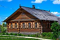 Traditional russian house (izba).