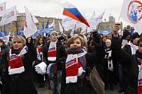 Митинг в поддержку Владимира Путина в президенты н