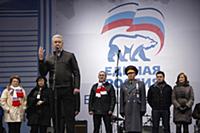 Мэр Москвы Сергей Собянин. Митинг в поддержку Влад