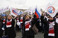 Митинг в поддержку Владимира Путина в президенты н