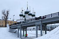 Вид на церковь Николы-Рубленый город. Россия, Ярос