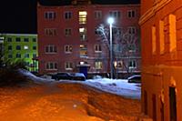 Мурманская область.Кировск.Ночной город.