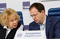Мария Ревякина, Владимир Мединский. Пресс-конферен