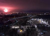 Музей-заповедник 'Царицыно' в ночное время, вид с 