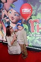 Эвелина Бледанс с сыном Семеном. Премьера мультфил